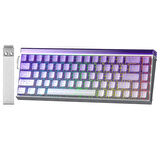 Aula Hero 68 He Manyetik Klavye Rapid Trigger Dragon King Switch 8000Hz RGB Neon TKL Hot Swap Oyuncu Klavyesi Mor