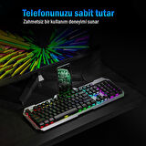 Aula F2023 Gaming Türkçe Q Rainbow Membran 2400DPl Oyuncu Klavye Mouse Set