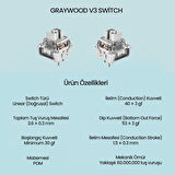 Aula Leobog Gray Wood V3 Lineer Mekanik Switch 100 Adet
