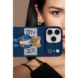 ZuckBear  iPhone 17 Pro Kılıf 3D PU Deri Nakışlı Gentleman Paris Kapak