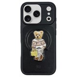 ZuckBear iPhone 17 Pro Max Kılıf 3D Figürlü Pu Deri Yüzey Manyetik Şarj Destekli Kapak Aristo