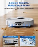 Ecovacs Deebot T30C Prime Omni Robot Süpürge, 25000 Pa Emiş Gücü, Otomatik Boşaltma, Sıcak Hava ile Kurutma 240 Dakika Çalışma Süresi, Hayvan Tüyleri ve Halılar Için Ideal