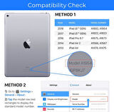 Apple iPad 5. Nesil 6. Nesil Air 1/2 Pro 9.7inç Kılıf Kablosuz Dönebilen Klavyeli Kılıf Keyboard (Air 5/4 Değildir)