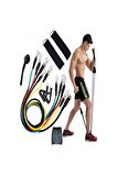 11 Parça Deluxe Profesyonel Direnç Lastiği Seti Latex Premium Kalite Fitness Kondisyon Direnç Lastik
