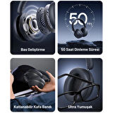Baseus BT5.3V Mega Bass Mikrofonlu Kablosuz Kafaüstü Bluetooth Kulaklık, 600mAh Ultra Uzun Şarjlı