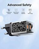 Baseus Süper Hızlı GAN 5 Pro Teknolojili 2x Type Girişli 40W Şarj Adaptörü, Akım ve Isı Korumalı Şarj Başlığı