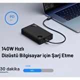 Baseus Dijital Led Göstergeli Ultra Hızlı 140W 24000mah Powerbank Telefon Macbook Laptop Şarj Cihazı