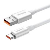 Baseus 1MT 6A 100W Mega Hızlı USB To Type C Şarj ve Data Kablosu, Akım Ve Isı Korumalı Type C Kablo