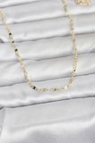 CM 14K Gold Renk Yassı Gemici Zincir Model 60 cm Kadın Kolye -