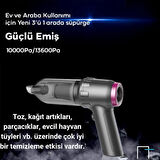 Coofbe Profesyonel Güçlü Vakumlu 150W 13600PA Araç Süpürgesi Ve Üfleme Uzun Şarjı El Araç Oto Süpürgesi