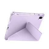 Honor Pad X8A 11 inç Uyumlu Uyku Modlu Standlı Kalemlikli Trifolding Fuchsia Tablet Kılıfı