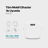 Ttec 30W 1x PD Type C Girişli Süper Hızlı Şarj Aleti, İphone, Samsung, Oppo, Xiaomi Uyumlu Şarj Adaptörü