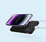 Baseus Ultra İnce 20W 10000mAh Süper Hızlı Taşınabilir Powerbank, Type C Kablolu Çip Korumalı Hafif Powerbank