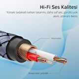 Essager ProSeri 3 Metre 3.5mm Jack to RCA Kablo RCA Stereo Hifi Ses Sistemi Kablosu Kopmaz Kablo 