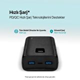 Polham Ttec 22.5W 20000mAh Dahili Kablolu Powerbank, USB A, Type C ve Micro USB Kablolu Ultra Hızlı