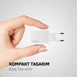 Ttec 32W Süper Hızlı 1x PD Type C ve 1x USB Girişli Şarj Adaptörü, İphone, Samsung, Oppo, Xiaomi Uyumlu Şarj Adaptörü
