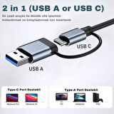 Polham 7in1 Type C/USB to 7x USB 3.0 Çoğaltıcı Okuyucu Hup Adaptör, Klavye, Mouse, Yazıcı, USB Okuyucu