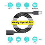 Essager 2 Metre  Dişi-Erkek USB Uzatma Kablosu, Yazıcı, Harddisk, Veri Aktarım, Şarj Uzatma Kablosu