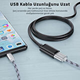 Essager 2 Metre  Dişi-Erkek USB Uzatma Kablosu, Yazıcı, Harddisk, Veri Aktarım, Şarj Uzatma Kablosu
