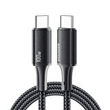 Essager 2 Metre PD 100W Süper Hızlı Type C To Type C Şarj Data Kablosu, E-marker Çipli Akıllı Şarj Kablosu