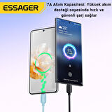 Essager 2 Metre 7A 100W E-Marker Süper Hızlı USB To Type C Şarj Data Kablosu, Akım,Isı, Güçlü Kablo