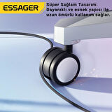 Essager 2 Metre 7A 100W E-Marker Süper Hızlı USB To Type C Şarj Data Kablosu, Akım,Isı, Güçlü Kablo