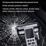 Polham 4in1 150PSİ 4000mAh Şarjlı Araç Lastik Şişirme Pompası, Cam Kırıcı, Kemer Kesici, Led Işıklı,Şarjlı Pompa