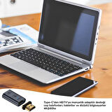 Polham Manyetik Mıknatıslı Type C To 4K 60Hz HDMI Çevirici Adaptör, İnput Type C Output HDMI OTG 