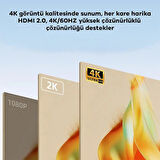 Polham Manyetik Mıknatıslı Type C To 4K 60Hz HDMI Çevirici Adaptör, İnput Type C Output HDMI OTG 