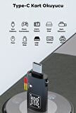 Polham 2in1 Type C To TF Kart ve USB Çevirici OTG Adaptör, Şarj ve Data Aktarım OTG Çeviricisi, Yüksek Hızlı