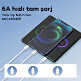 Polham 6A 45W 2x PD Type C 1x USB Şarj Başlığı, Universal Akıllı Şarj Adaptörü, Isı ve Akım Korumalı Siyah