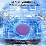 Polham 7 Seviyeli Braket Turbo Fanlı 14-19,3İnc Arası Notebook Soğutuculu Stand, 2400RPM Süper Hızlı Soğutucu