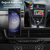 Polham 3A 60W Spiral Type C to Type C Şarj ve Data Kablosu,1-1,5 Metre Kısayıp Uzayabilen Elastik Kablo