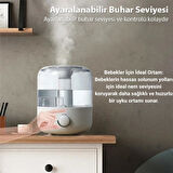 Polham 2.5 Litre Ultra Sessiz Koku, Esans Eklenebilir Hava Nemlendirici, Otomatik Kapanma Güvenlikli Nem Cihazı