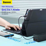 Baseus 4in1 100W PD Type C Klipsli Çevirici Çoğaltıcı Hup, 1x 4K HDMİ, 1x Type C, 1x USB, 1x 3.5MM Çoğaltıcı
