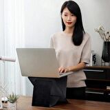 BASEUS Ultra İnce Yükseklik Ayarlamalı Notebook Standı, 11-16 inç Arası Uyumlu Deri Stand