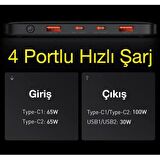 Baseus 100 W 20000 mAh Hızlı Şarj Powerbank Siyah 