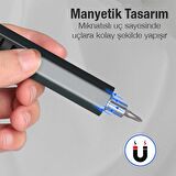 Polham 40 Parça Şarjlı Tornavida Seti, Manyetik Uçlu, Ultra Hızlı Dönen Başlık, Led Işıklı Tornavida