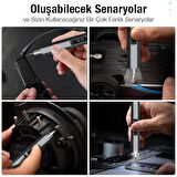 Polham 40 Parça Şarjlı Tornavida Seti, Manyetik Uçlu, Ultra Hızlı Dönen Başlık, Led Işıklı Tornavida