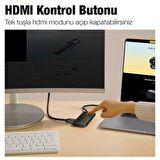 Baseus 100W 6in1 PD Type C Çoğaltıcı Çevirici HUB, 2x USB, 1x HDMİ, 1x PD Type C, 1x SD/TF Adaptör
