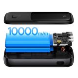 Baseus 22.5 W Type-C Kablolu 10000 mAh Hızlı Şarj Powerbank Siyah 