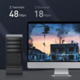 Baseus 8K 60HZ 0.5mt Dinamik Hdr Görüntü Aktarım Hdmi Kablo, 48GBPS Kopmaz Örgü Tasarımlı Hdmi Kablo