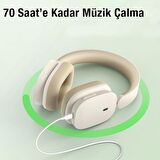 Baseus BT5.2V Hybrid ANC 45Db Gürültü Engelleyici Kafaüstü Mikrofonlu Kulaklık, 800Mah Bataryalı 