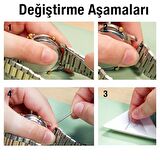 Polham 108 Adet 8mm ve 25mm arası Saat Pimi,Paslanmaz Çelik Yaylı Susta Saat Pimi Değiştirme Aparatı