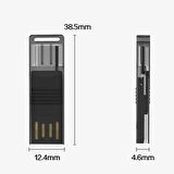 Polham Type-c Hafıza kart ve USB Flash Bellek Okuyucu, TF Kart Reader, Telefon, Tablet, PC Reader