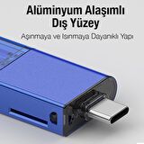 Polham USB, Type-c ve Lightning Girişli Ultra Hızlı Hafıza Kart Okuyucu, Micro SC Hafıza Kart Reader