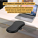 Polham 360 Derece Dönebilen Sıkıştırmalı Kol Dayama Pedi, Masa, Sandalye İçin Kol Desteği, Ayarlanabilir