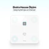 Ttec G Sensörlü Yağ, Kilo ve Vucüt Analizi Ölçüm Yapabilen Akıllı Tartı, Led Ekranlı, Uygulamalı Tartı Baskül