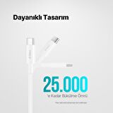 Ttec 3 Metre 65W Süper Hızlı PD/QC Type C to Type C Şarj ve Data Kablosu, 480Mbps Hızlı Veri Aktarımlı Kablo