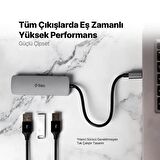 Ttec 4in1 Type C to 4x USB 3.2 Gen1 Çoğaltıcı Çevirici HUB, 5Gbps Yüksek Hızlı Veri Aktarımlı Adaptör